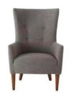 west elm Victor Chair, Gravel Chocolate